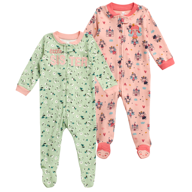 Koala Baby Girls' Newborn Blanket Sleeper 2 Pack Take Me Home Sleep N