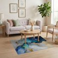thumbnail image 3 of ODIKA 4'x6' Luxurious Gold and Gray Washable Area Rug for Bedroom, Reading Nook, Pet Friendly & Kids Safe Play, Non-Shedding, 3 of 7