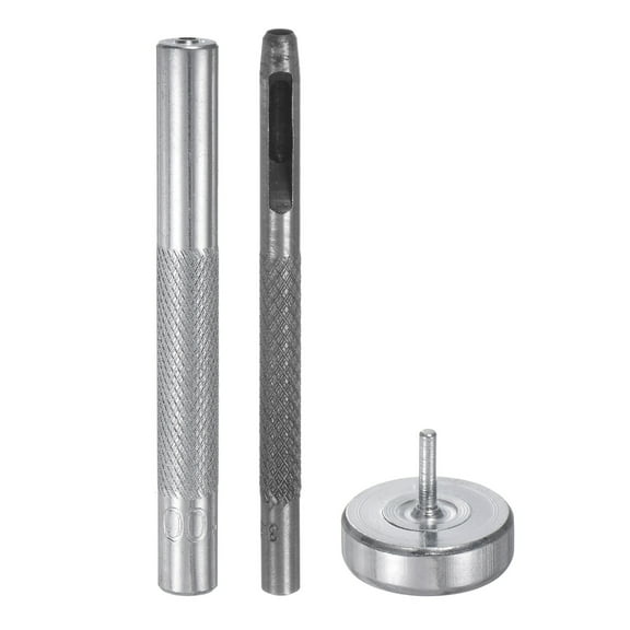 Eyelet Hole Punch Die Tool 3mm Hole Punch Cutter 3.5mm Install Tool and Base Grommets Eyelets Set for Fabric Bag
