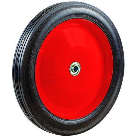 10 Inch Semi Pneumatic Wheels - Shepherd Hardware 9596 10-Inch Semi-Pneumatic Rubber Tire, Steel Hub with Ball Bearings, Ribbed Tread, 1/2-Inch Bore Centered Axle