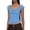 Blue, variant on Women'S Cowl Neck Top Sleeveless Ruched Double Lined Crop Top T Shirts Red M