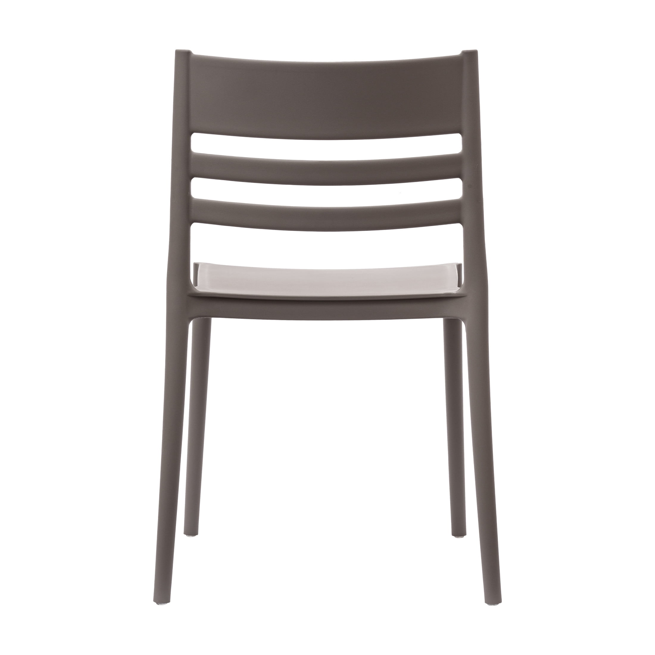 Flash Furniture Bridgeport  Stacking Patio Chair Slatted Backrest in Gray (DHF317APPGRY)