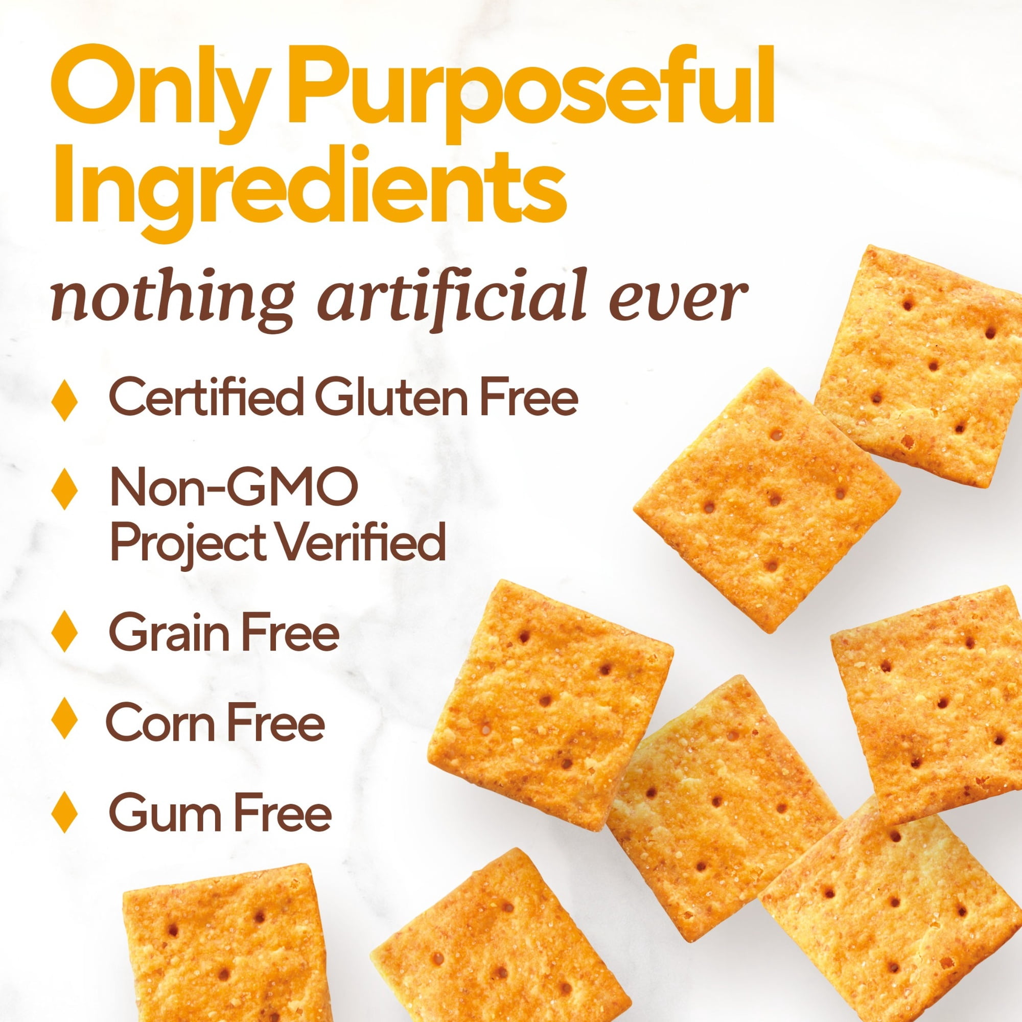 (6 pack) Simple Mills Farmhouse Gluten Free Cheddar Almond Flour Crackers, 7 oz