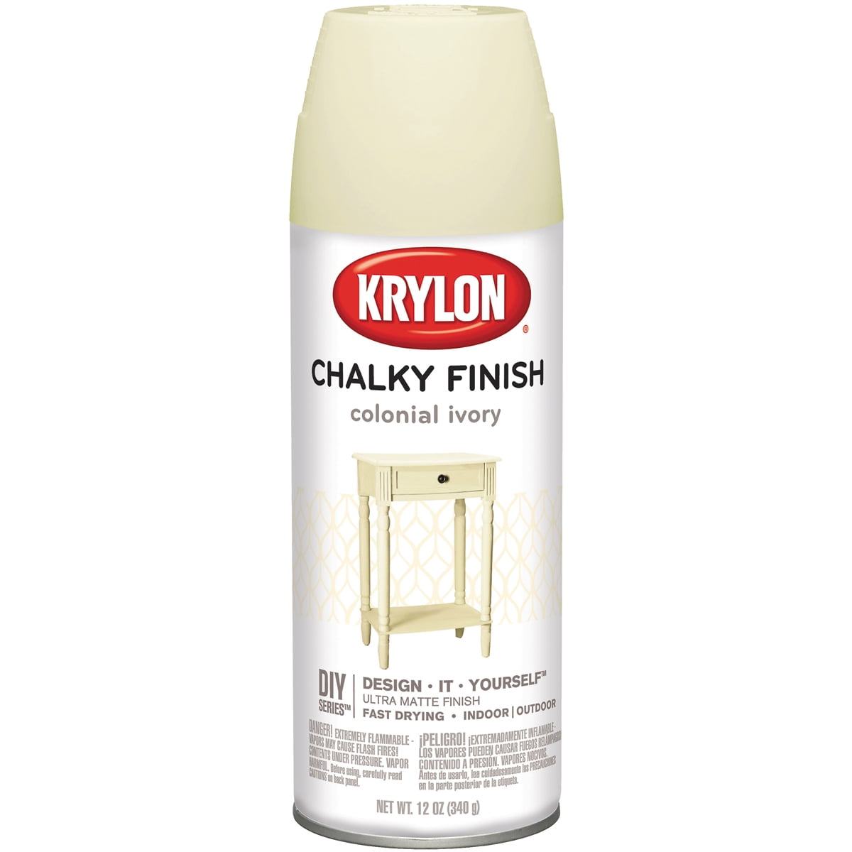 Chalky Finish Aerosol Spray Paint 12ozColonial Ivory
