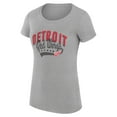 thumbnail image 2 of Women's G-III 4Her by Carl Banks Gray Detroit Red Wings Super-Slim Fit Lightweight Filigree Logo T-Shirt, 2 of 3
