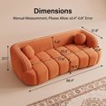 thumbnail image 2 of LUCKHAO 98.4" Modern Compressed Cloud Sofa, 3-Seat Corduroy Couch, No Assembly Sofa-in-a-Box, Orange, 2 of 8
