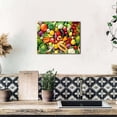 thumbnail image 2 of Green Food Wall Art Kitchen Decor Modern Canvas Prints Fresh Vegetable Pictures for Dinner Room Kitchen Colorful Various Fresh Fruit Framed Artwork Restaurant Table Living Room Home Decor 12x16, 2 of 6