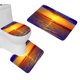 thumbnail image 1 of ABPHQTO Puesta de sol sobre el océano Juego de alfombras de baño de 3 piezas Alfombra de baño Alfombra de contorno y tapa de inodoro, 1 of 2