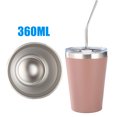 thumbnail image 2 of Vasos de acero inoxidable para niños con tapas a prueba de derrames, pajitas y fundas de silicona, 12 oz, sin BPA, aislados, para bebidas frías y calientes, 2 of 5