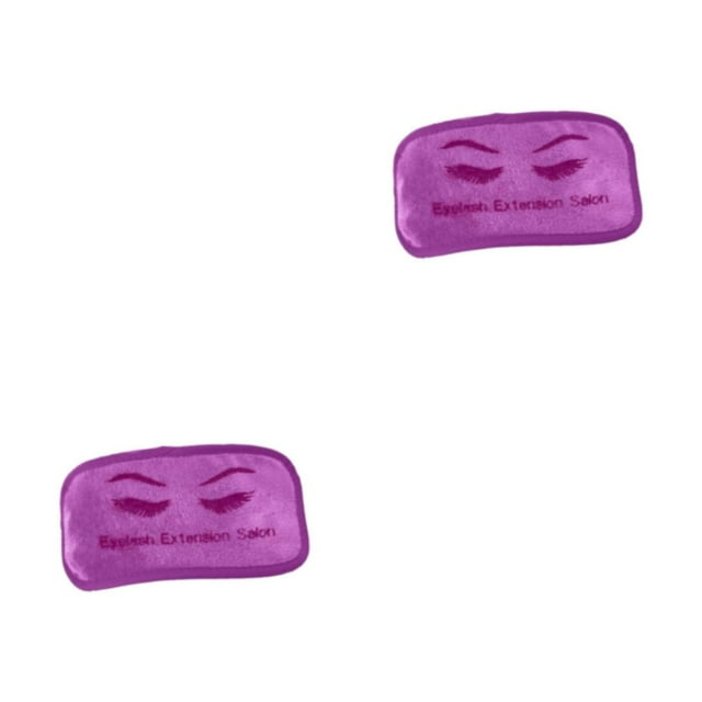maskred Durable Eyelash Extension Forehead Pad Microfiber Holder Extension Soft Tray Violet 9 x 19cm 2Set
