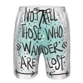 thumbnail image 4 of Yiaed Not All Who Wander Are Lost1 Print Men's Swim Trunks with Lining Quick Dry Sports Shorts Beach Shorts Boardshorts-X-Large, 4 of 5