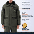 thumbnail image 4 of RefrigiWear Men's 54 Gold Insulated Jacket - Warm, Waterproof, Heavy-Duty Work Coat for Extreme Cold, 4 of 7