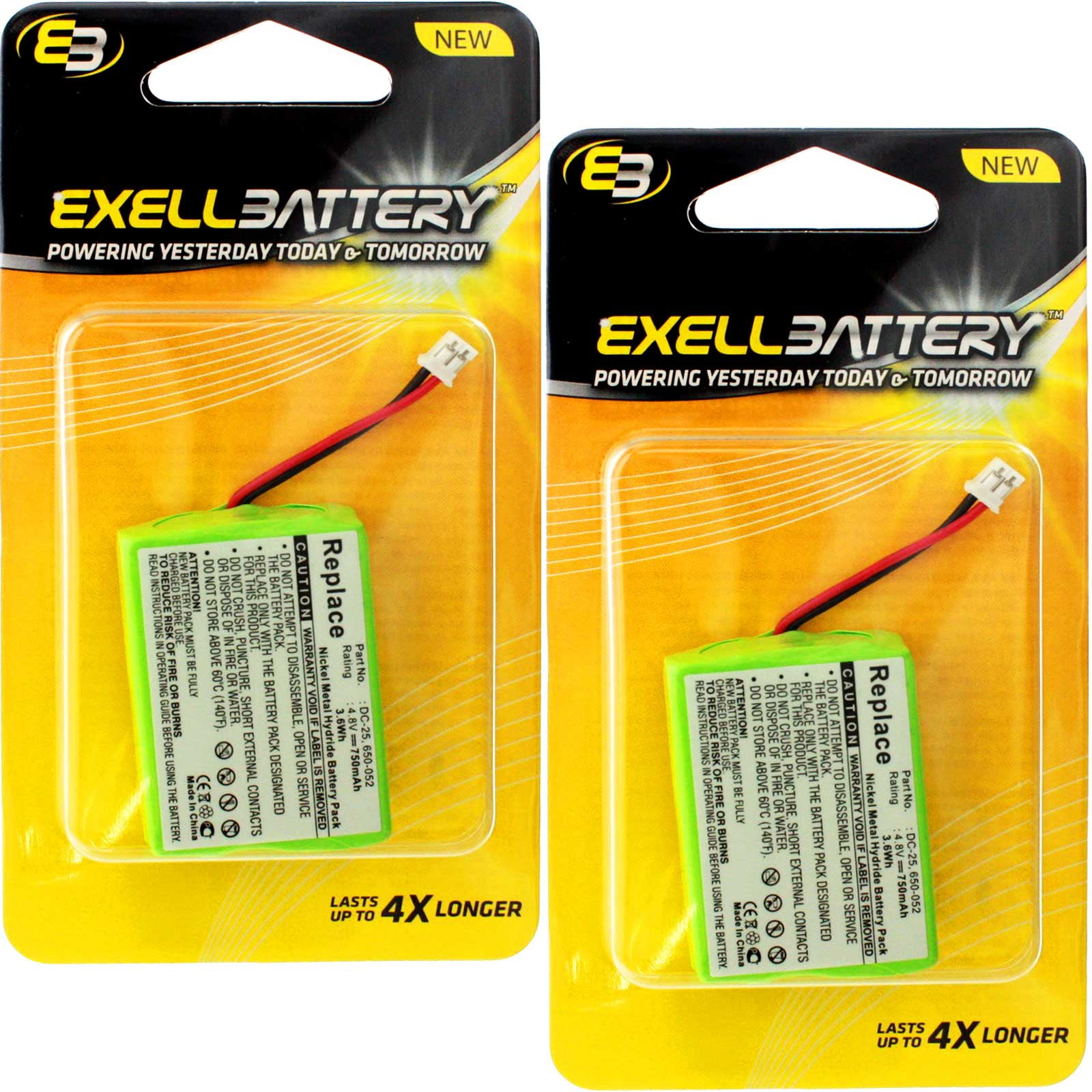 2 Pack DOG Collar Battery fits Houndhunter SR200I Uplandhunter SR200IB