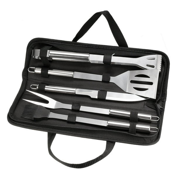 Bbq Grill Tool Set 5 In 1 Stainless Steel Barbecue Grilling Accessories With Carrying Case