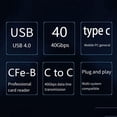 thumbnail image 3 of Lector de Tarjetas CFexpress Tyep B USB 4.0 10 Gbps Lector de Tarjetas CFexpress Adaptador de Tarjeta de Memoria Sin Unidad para PC Portátil, 3 of 9