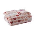 thumbnail image 6 of Red Valentines Throw Blanket Pink and Red Hearts Soft Fleece Valentine’s Day Blanket for Couch Sofa Bed 50” x 60”, 6 of 7
