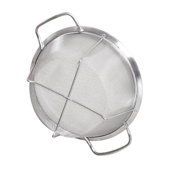 Stainless Steel Food Washing Basket with Dual Handles for Better Draining and Efficiency 1pc Silver