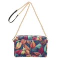 thumbnail image 2 of FORMRS Women Crossbody Purse with Chain Strap Vegan Leather Shoulder Handbag, Blue Vibrant Leaves Pattern, 2 of 7