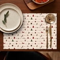 thumbnail image 5 of Beige Christmas Decoration Pattern Summer Placemats Table Placemats Set Of 4-Linen Kitchen Washable Placemats Table Mats 11.8"x17.7" Non-Slip Heat Resistant, 5 of 6