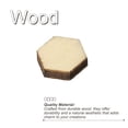 thumbnail image 4 of 10mm Wood Pieces, 50 Pack Unfinished Hexagonal Wood Shapes Blank Wooden Cutouts, 4 of 5