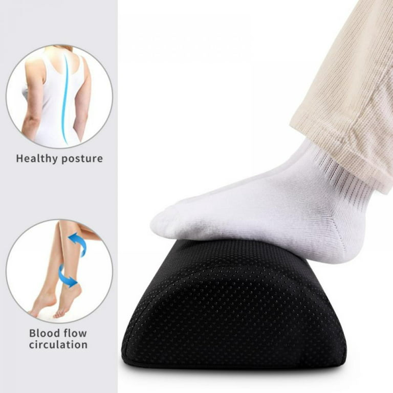 ErgoFoam Adjustable Desk Foot Rest - Orthopedic Teardrop Design