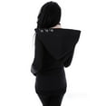 thumbnail image 6 of Women Loose Gothic Punk Long Sleeve Hooded Solid Black Cardigan Jacket Coat Jacket Junior Full Coats for Women Short Work Jackets for Women 2sable Jacket Light Weight Jackets for Women with Zipper, 6 of 7