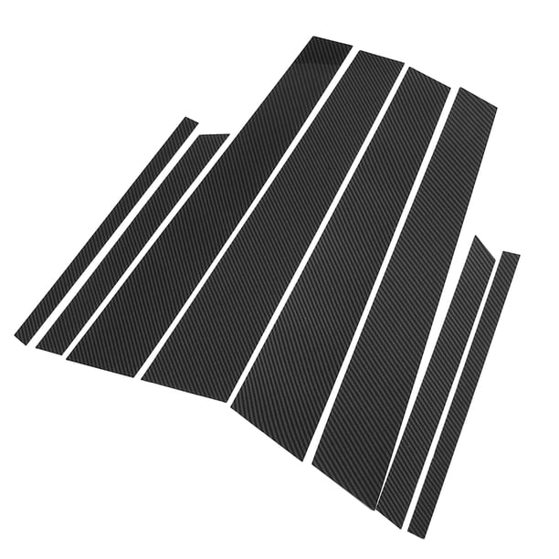 Postes de Pilar de Ventana para BMW X6 E71 2007-2014 Unique Bargains Fibra de Carbono Negro