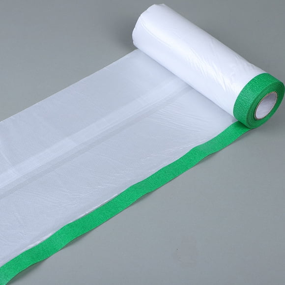 PTOOTP White Paint Masking Paper Plastic Film for Decoration Large Size Easy Use Automotive and Furniture