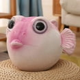 thumbnail image 2 of Puffer Fish Plush Toy Cartoon Soft Stuffed Animal Fluffy Toy Throw Pillow Sofa, 2 of 4
