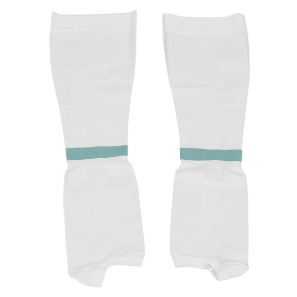 Medias de compresión de 15 a 20 mmHg, sin dedos, hasta la rodilla, para promover la circulación, mangas de presión, talla L, color verde