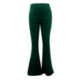 thumbnail image 5 of BRDFRL Corduroy Pants for Women High Waist Flare Pants Vintage Baggy Wide Leg Bell Bottom Trousers Pants with Pockets Dark Green S, 5 of 8