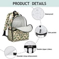 thumbnail image 4 of Cartoon Tractors Barns Beige Pattern Backpack for School,Cute School Bag,Schoolbag with Adjustable Shoulder Straps & Padded Back,15.25"x11.5"x5.25", 4 of 5