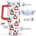 thumbnail image 3 of Santa Christmas Tree Hat Snowflakes 40 Oz Tumbler with Handle Lid and Straw Stainless Steel Double Walled Vacuum Insulated Cup Merry Christmas Gifts Tumbler for Women Men Friends Outdoor Indoor, 3 of 6