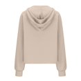 thumbnail image 5 of TOWED22 Half Zip Sweatshirts Cropped Hoodies Fleece Womens Quarter Zip Up Pullover Sweaters Fall Outfits 2024 Winter Clothes(Beige,S), 5 of 7