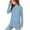 Sky Blue, variant on Otqutp Soft Polyester Girls Long Sleeve Tunic T-Shirt - Side Slit Casual Top for 3-12 Years, Comfort Fit Spring/Autumn Kids Wear