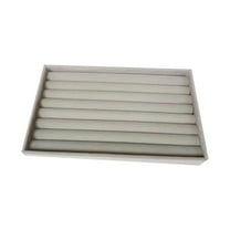 Velvet Jewelry Display Storage Box Organizer - Desktop Makeup Tray for Earrings, Bracelets, Rings, 21x12.3cm