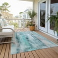 thumbnail image 6 of Addison Rugs Chantille Indoor/Outdoor Transitional Casual Teal Washable Rectangle Rug, 10' x 14', 6 of 6