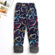 thumbnail image 4 of Pantalones forrados de lana para niñas, pantalones cálidos con estampado de estilo otoño/invierno para niños, ropa de abrigo para niños medianos, 4 of 5