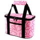 thumbnail image 5 of Bolsa de tela Oxford de gran capacidad, portátil, aislante, reutilizable e impermeable. Rosado, 5 of 6