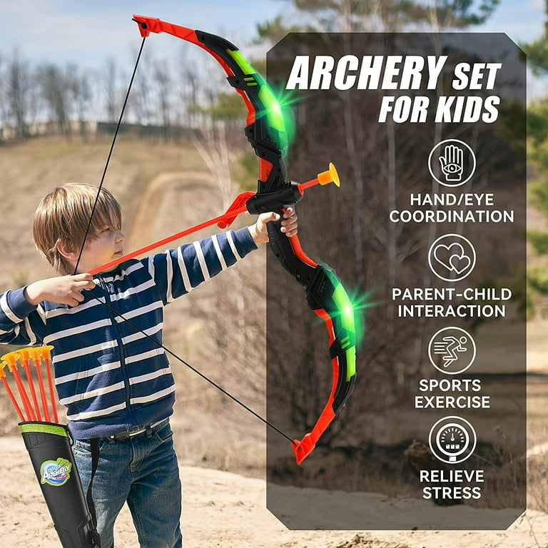 YCFUN Kids Archery Set, Bow and Arrow Toy with Target, Quiver