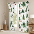 thumbnail image 3 of Homewish Xmas Tree Curtains Pack of 2 (42x84 Each) for Kids Children Teens,Merry Christmas Curtains Blackout,Happy New Year Bedroom Curtains,Breathable Home Decor, 3 of 6