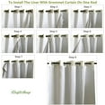 thumbnail image 2 of DriftAway Thermal Insulated Blackout Curtain Liner 2 Panels Each Liner Size 58"L x 50"W Rings Included, 2 of 6