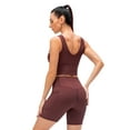 thumbnail image 2 of Pantalones de yoga Conjuntos de entrenamiento de 2 piezas para mujer, tanque corto acanalado y pantalones cortos de cintura alta, trajes de ejercicio de yoga Maboto Pantalones de yoga, 2 of 5