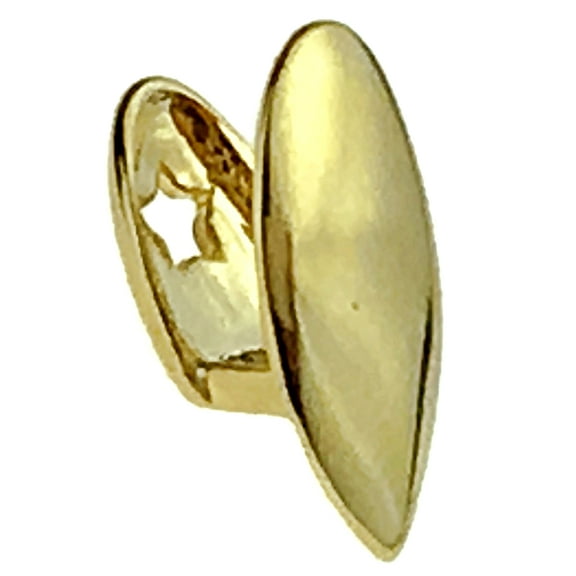 14k Gold Plated Vampire Fang Single Cap Top K9 Canine One Custom Tooth Dracula Teeth Grillz