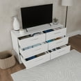 thumbnail image 5 of Kappesberg Jolyne 6-Drawer Horizontal Dresser, White Modern Bedroom Storage - for Adults and Teens, 5 of 8