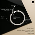 thumbnail image 5 of Amberta Women 925 Sterling Silver Simulated Diamond Bracelet: Crystal Statement Bracelet with CZ, 5 of 6