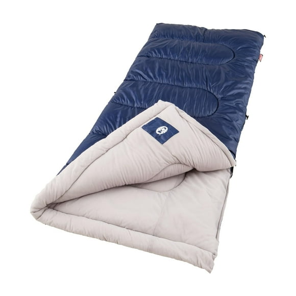 Coleman Brazos Saco de dormir para adultos de 20 °F/30 °F, saco de dormir para clima frío con cremallera antienganches y saco para cosas, lavable a máquina