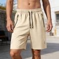 thumbnail image 4 of Homeyce Men's 5" Athletic Running Shorts Quick Dry Elastic Waist Shorts Sports Gym Exercise Workout Tennis Shorts with Side Pockets Drawstring Clothes,Brown 3XL, 4 of 5