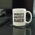 thumbnail image 2 of CTDream 11oz. Coffee Mug Gag Gift, World's Okayest Baker, 1-Pack, Funny Witty Coffee Cup Birthday Christmas Present Ideas, 2 of 6