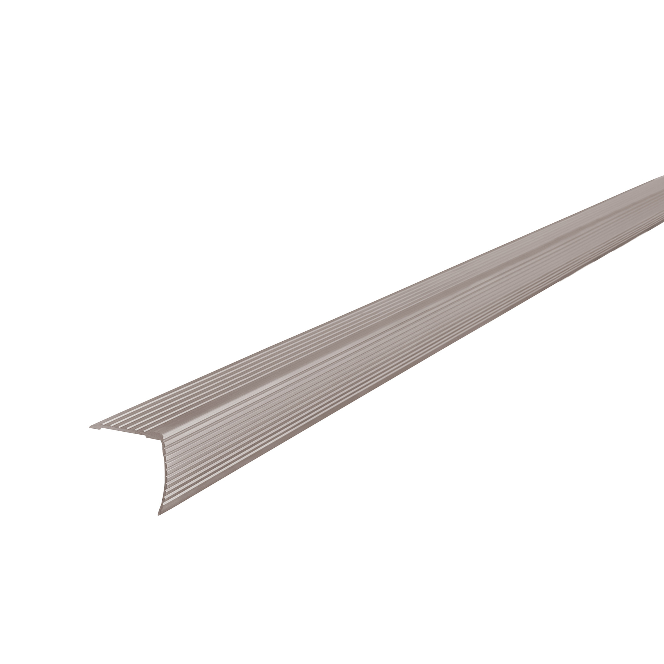 M-D Building Products 43880 1-1/8 In. X 1-1/8 In. X 72 In. Pewter Aluminum Stair Edging w/ Screw Nails